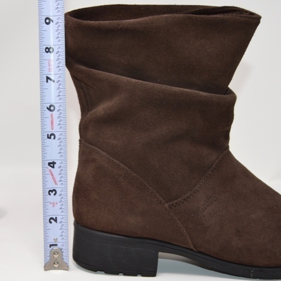 Martino of Canada Brown Suede Slouch Boot, Block Heel, Size 9.5 - Picture 10 of 16